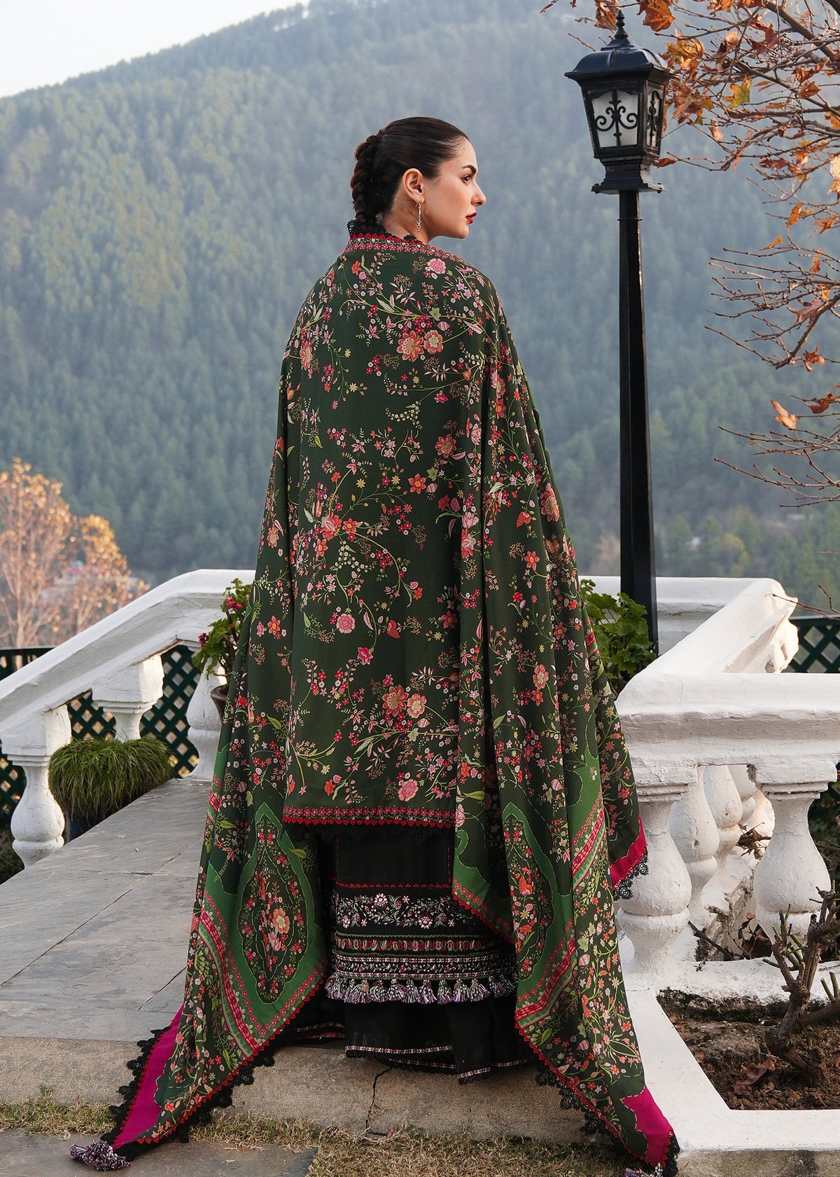 HUSSAIN REHAR LAWN LUXURY EMBROIDERED 3 PC