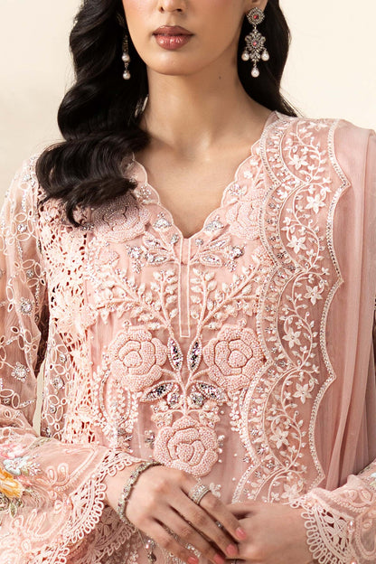Lawn Embroidered Luxury 3pc Article With Khaddi Net Dupatta MB