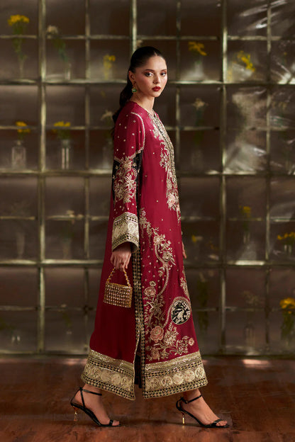 Ethnic Silk Maroon 2pc