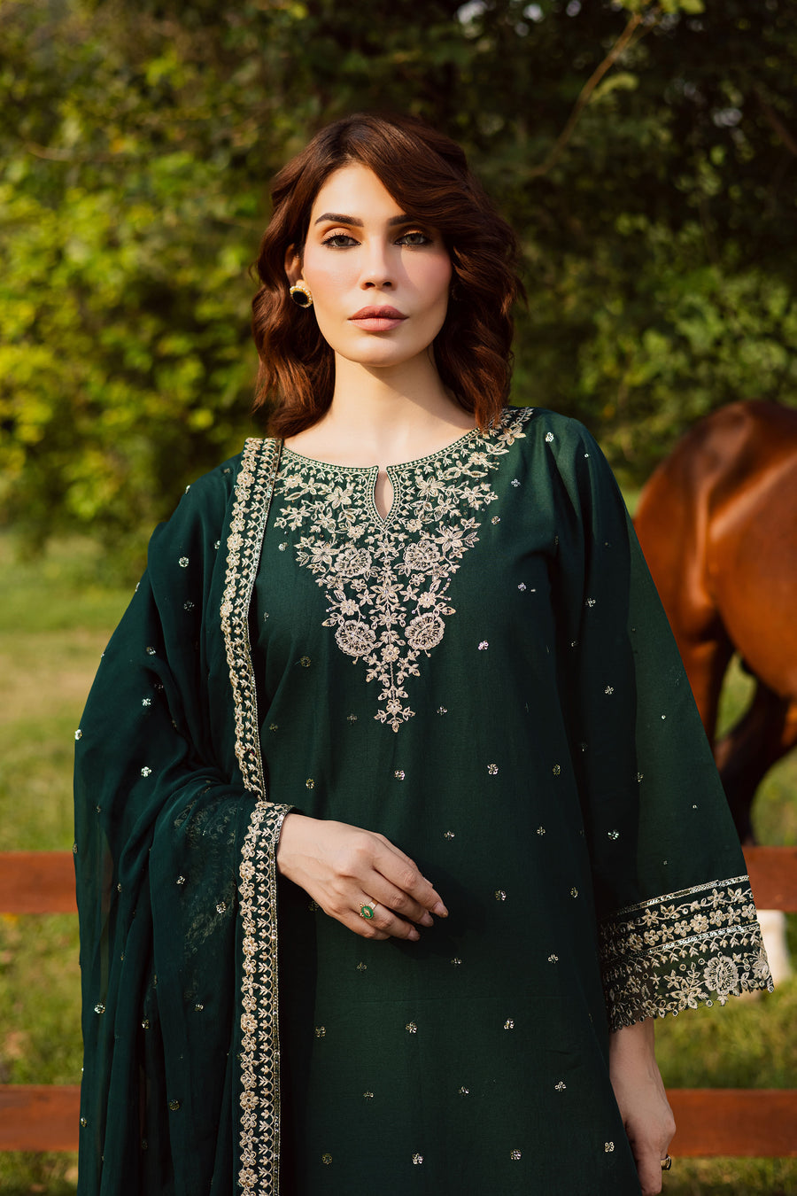 Batik Embroidered 3 Piece Dhanak