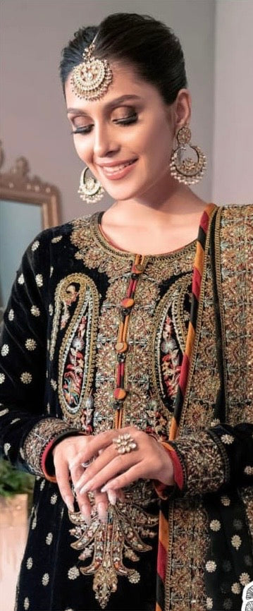 Asim Jofa Embroidered Velvet