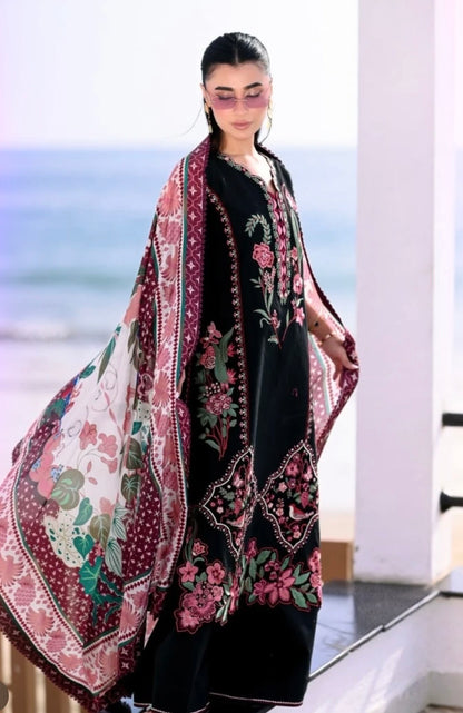 Dhanak Embroidered 3pc Luxury Article
