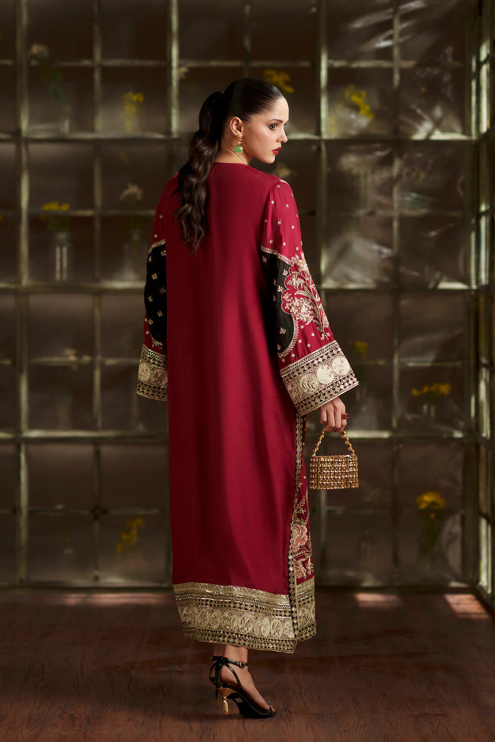 Ethnic Silk Maroon 2pc