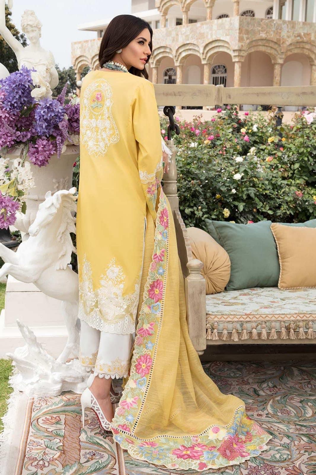 Crimson Luxury Embroidered 3 Pc