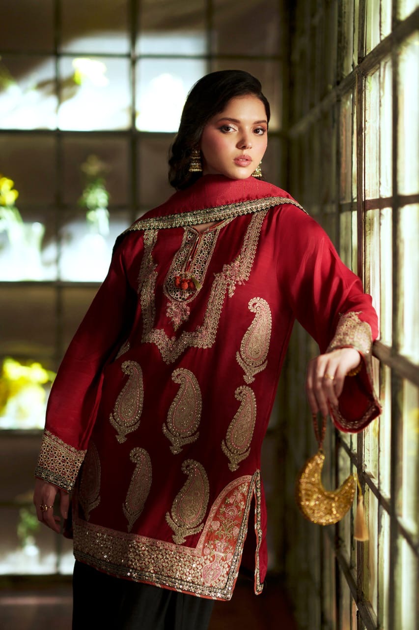 Silk Luxury Embroidered Dress