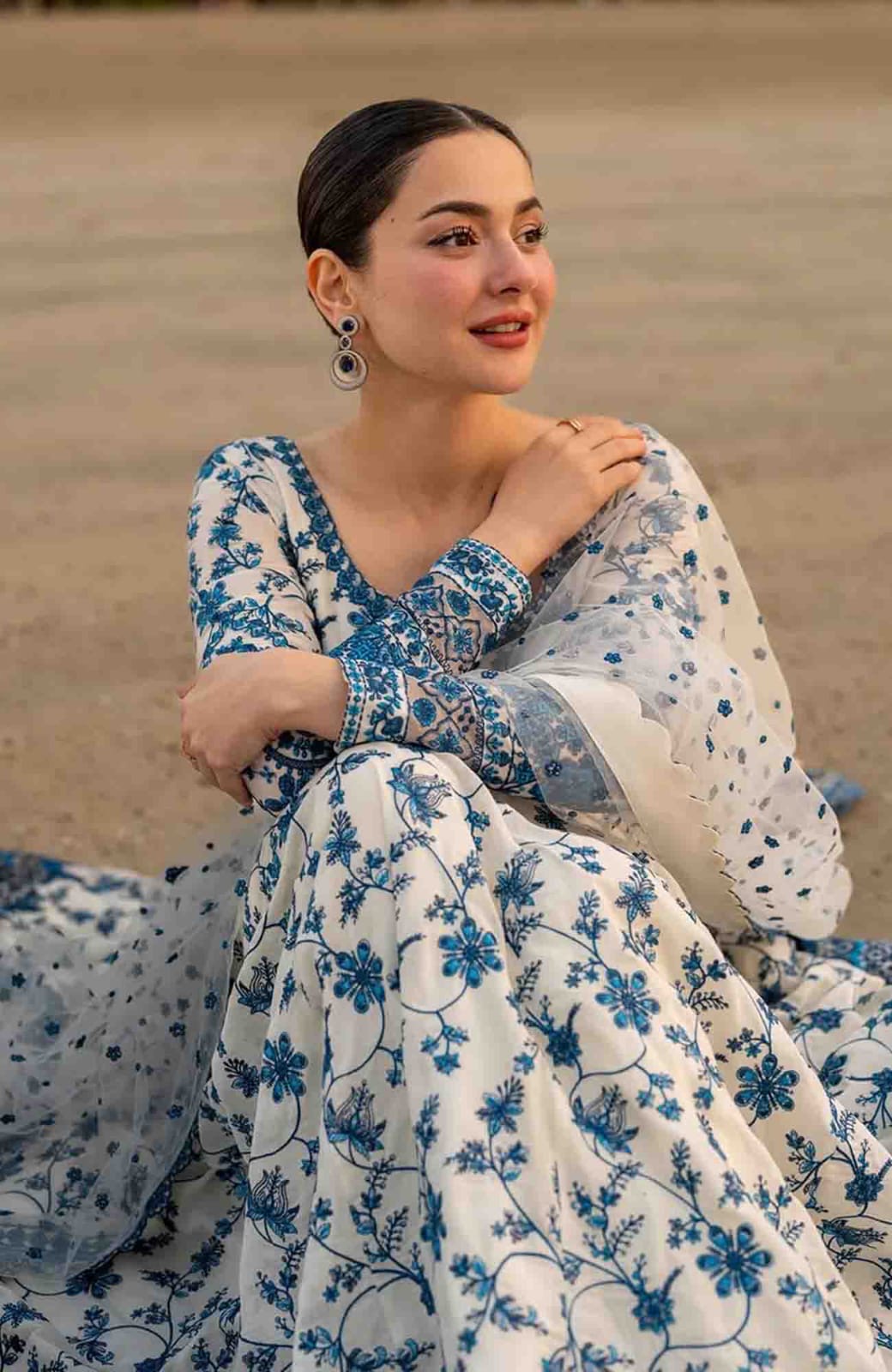 Faiza Saqlain Luxury frock 3pc