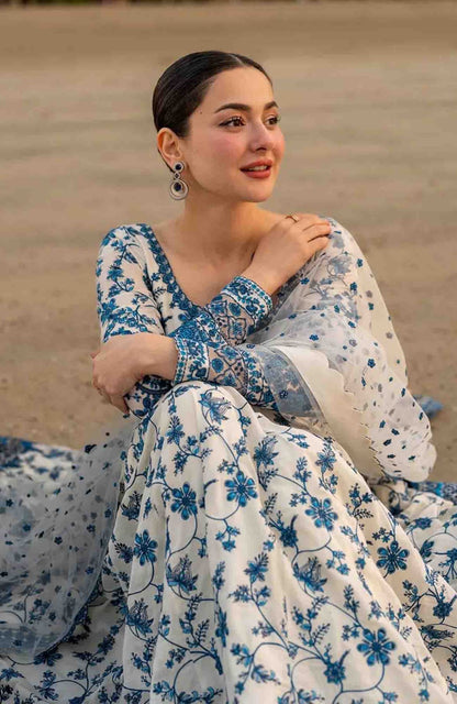 Faiza Saqlain Luxury frock 3pc
