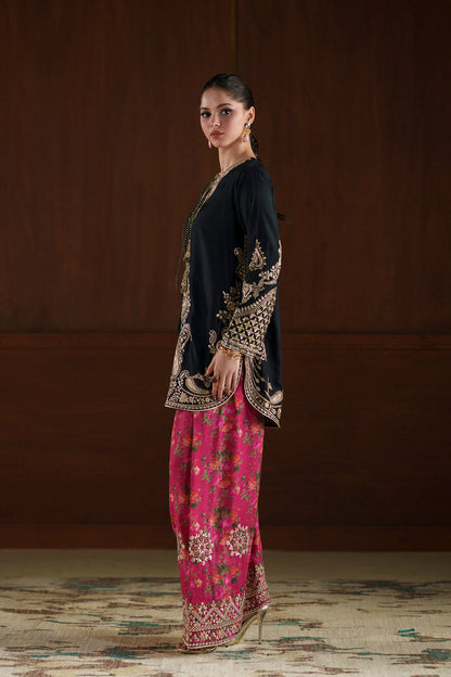 Ethnic Silk Luxury Embroidered Dress D-7024
