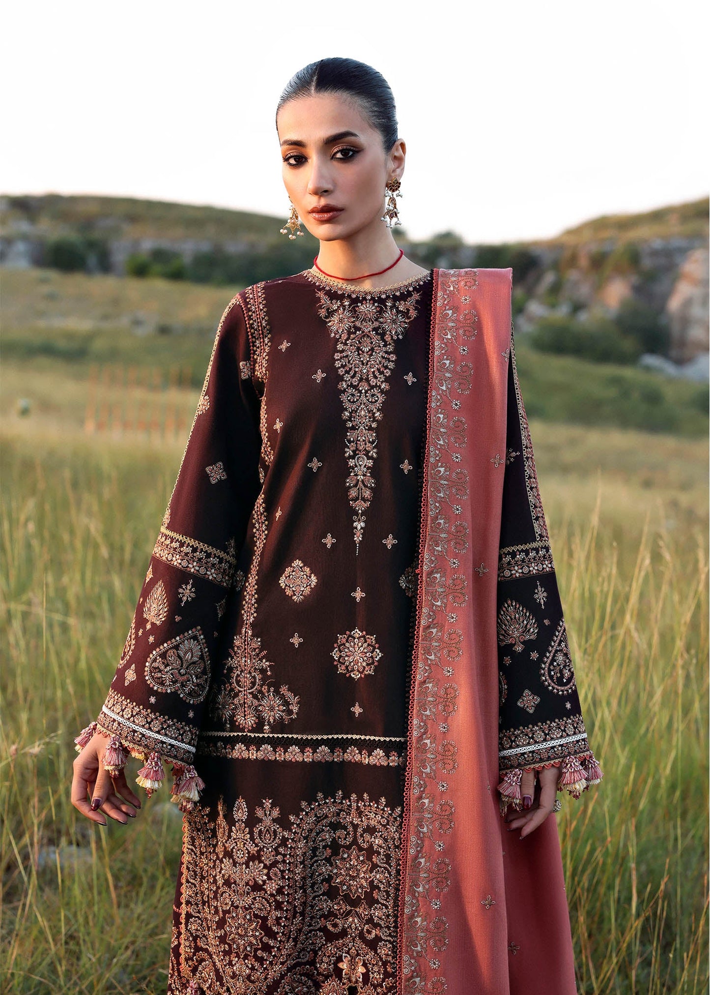 Hussain Rehar Luxury Article Full Embroidered 3 Piece