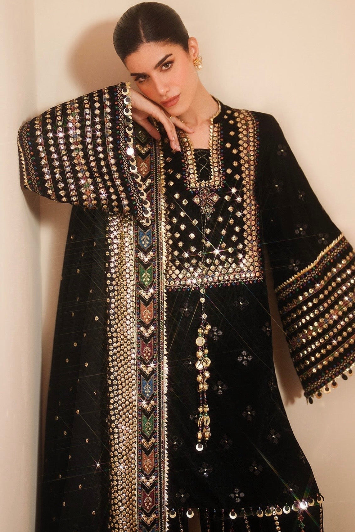 Jazmin Silk Embroidered Luxury 2pc Article 9mm sequence
