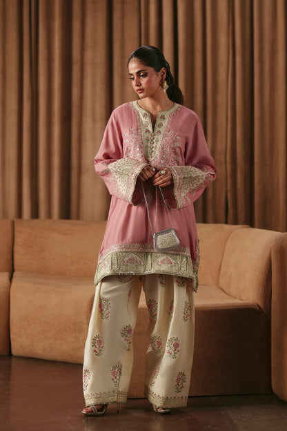 Ethnic Silk 2pc Pink D-7014
