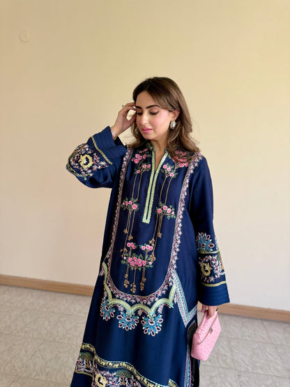Ethnic Silk 2pc Embroidered
