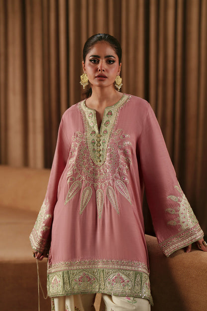 Ethnic Silk 2pc Pink D-7014