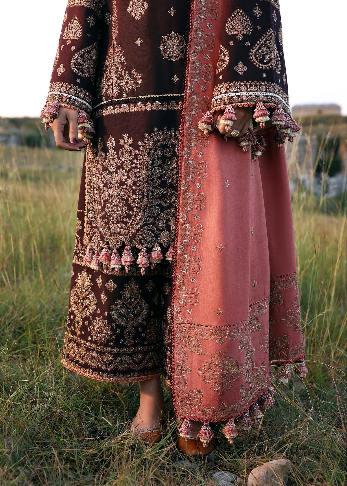 Hussain Rehar Luxury Article Full Embroidered 3 Piece