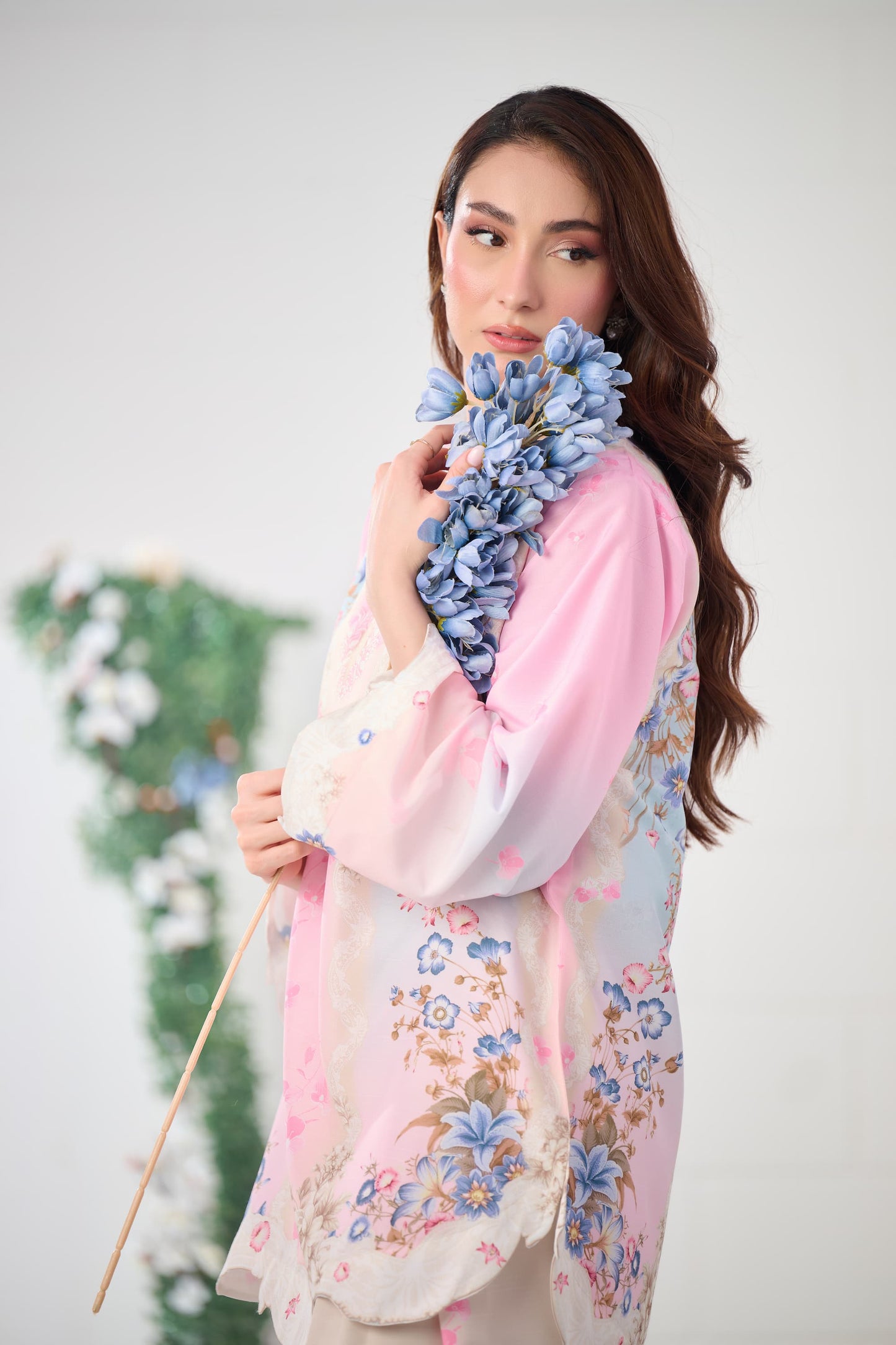 Silk Luxury Printed 2pc Article Soft Pink Color