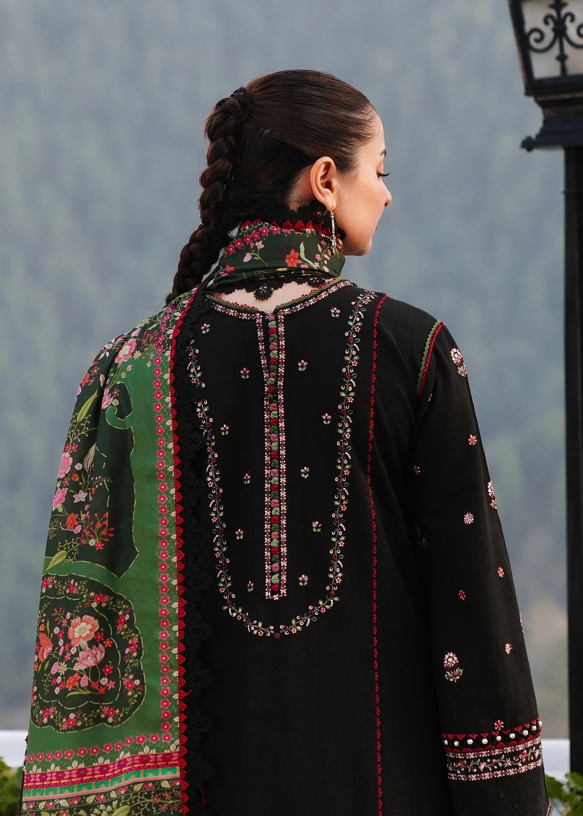 HUSSAIN REHAR LAWN LUXURY EMBROIDERED 3 PC