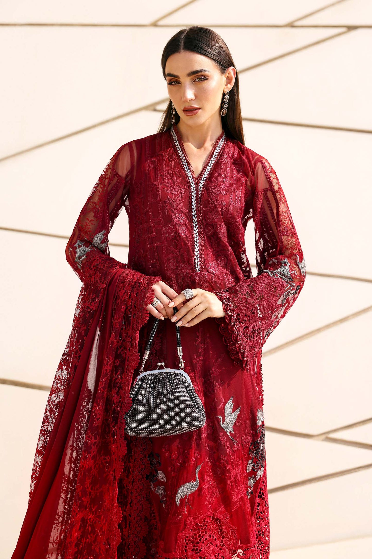 Mariab lawn luxury 3pc