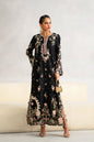 Ethnc silk Black kaftan style 2pc article
