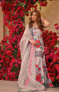 Ayesha Omar Luxury Silk Printed 2pc Article With embroidered patches Shimmer Organza Dupatta