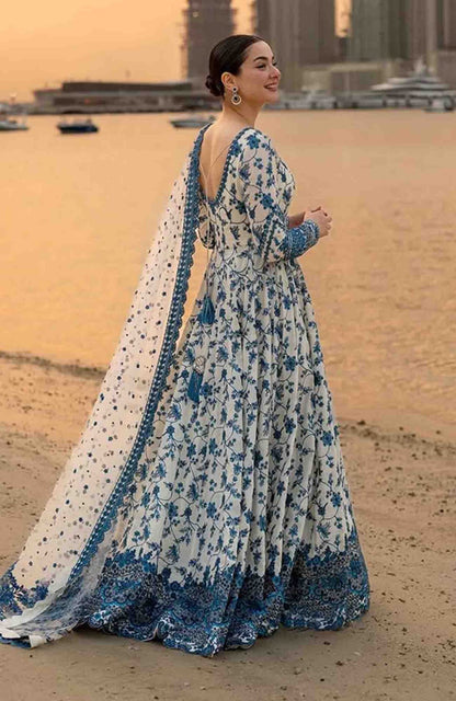 Faiza Saqlain Luxury frock 3pc