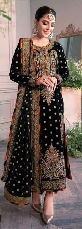 Asim Jofa Embroidered Velvet
