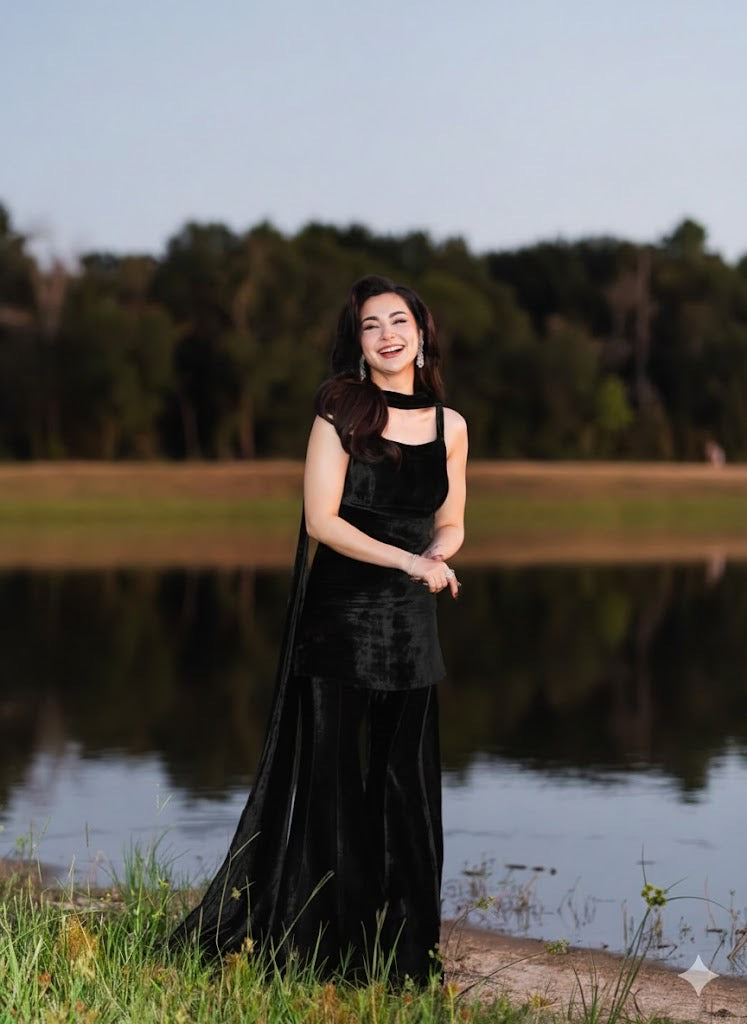 Hania Amir Velvet Dress 9000 micro Velvet In 3 colours