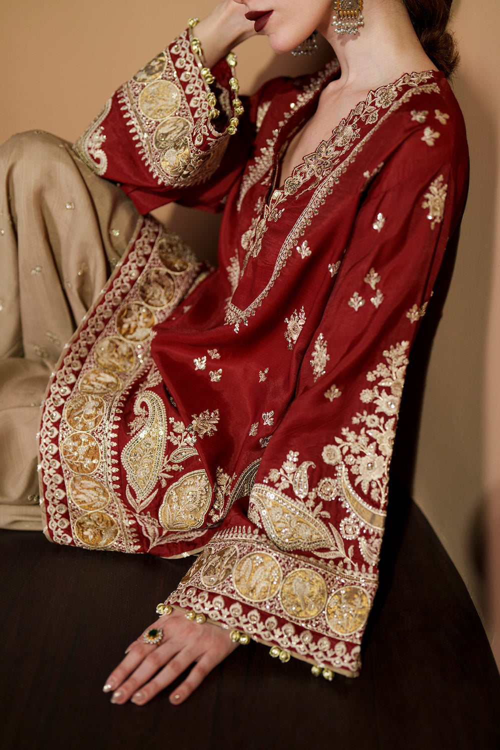 Silk Luxury Embroidered 2pc Article Morsha