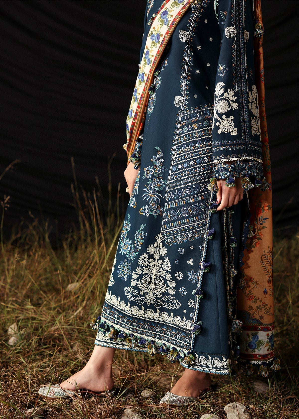 Hussain Rehar Luxury Embroidered 3 Pc