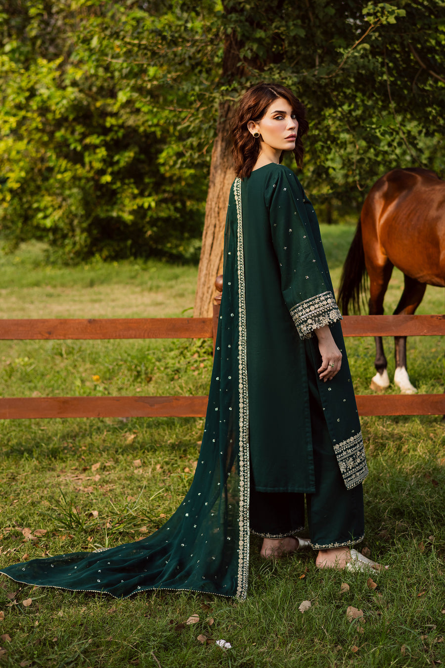 Batik Embroidered 3 Piece Dhanak