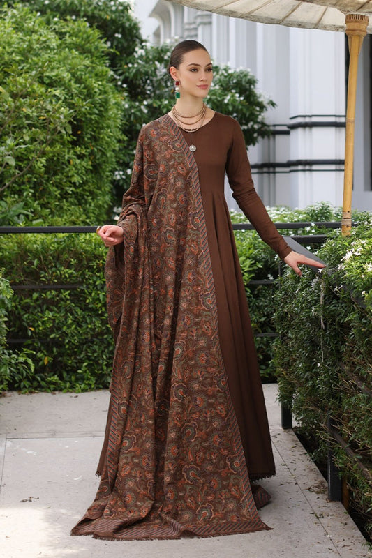 Karandi Embroidered 3pc Luxury Article With Karandi Embroidered Bareeze Shawl