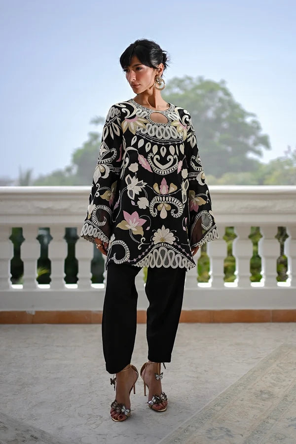 Designer Dress Silk Embroidered 2pc