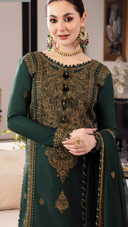 Asim Jofa Dhanak 3 Piece Embroidered Unstitched - Maryam Collection