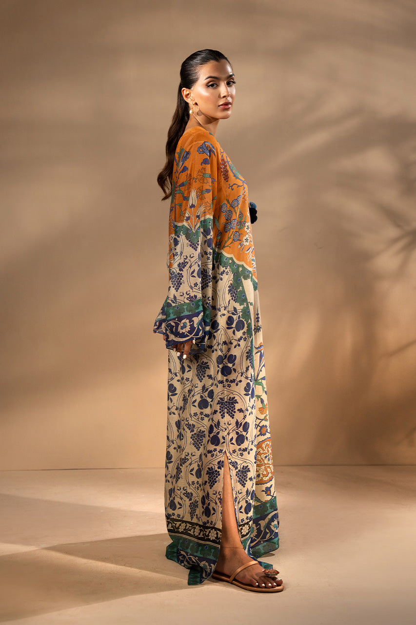 Ethnic Silk Kaftan style 2pc D-90037