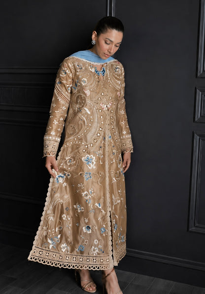 Silk Embroidered Luxury 2pc  Article Gold