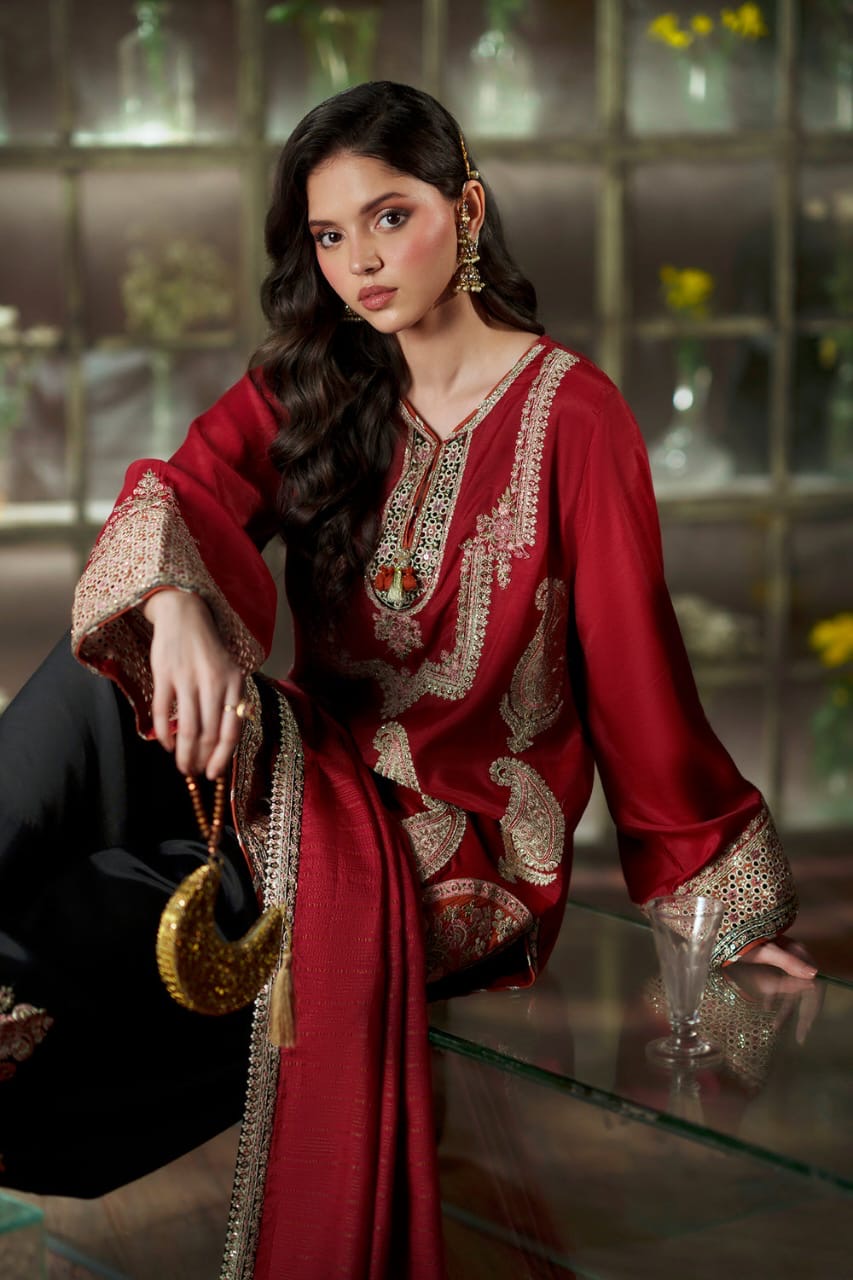 Silk Luxury Embroidered Dress