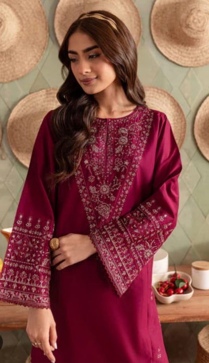 Batik Embroidered 2 Piece with Patches - Maryam Collection
