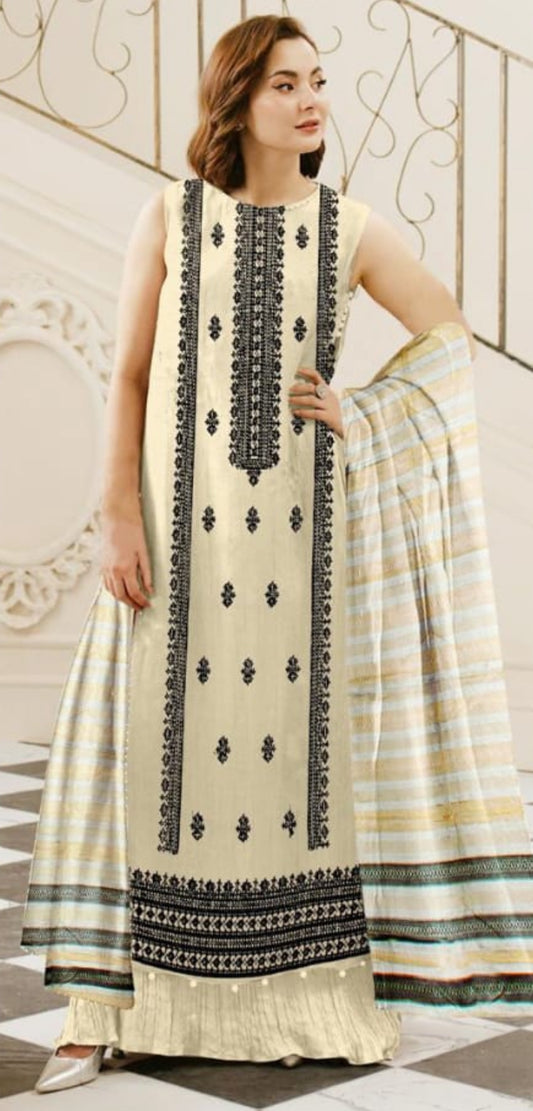 Shambry Khaddar 3 Piece Article with Shambry Wool Shawl