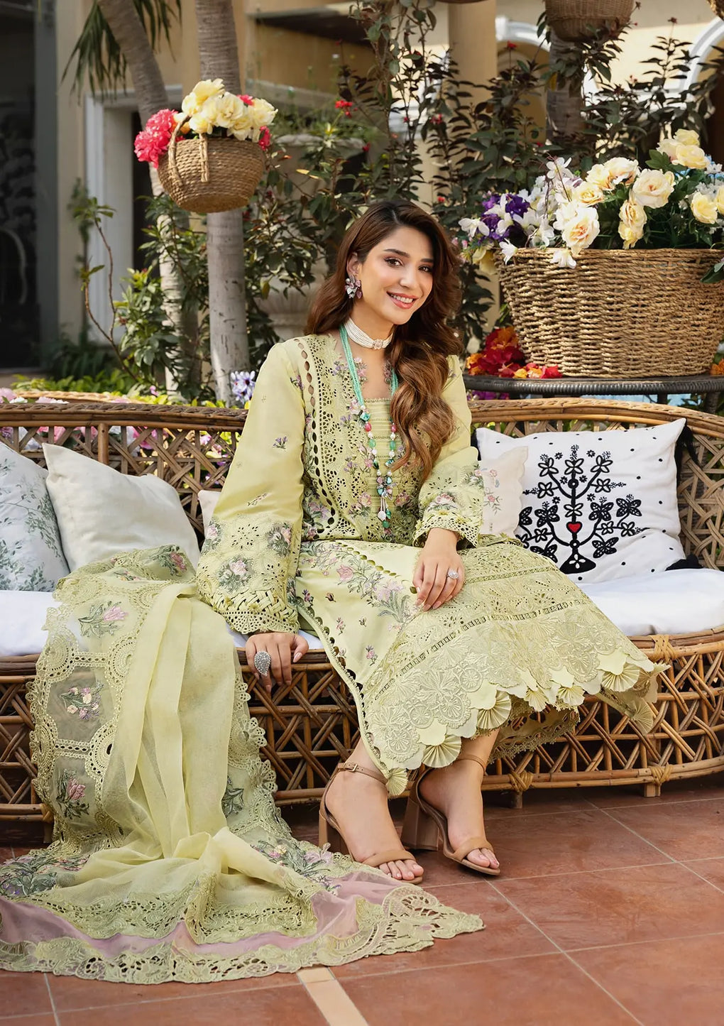 Elaf Dhanak Luxury 3 Pc New Colour Party Wear
