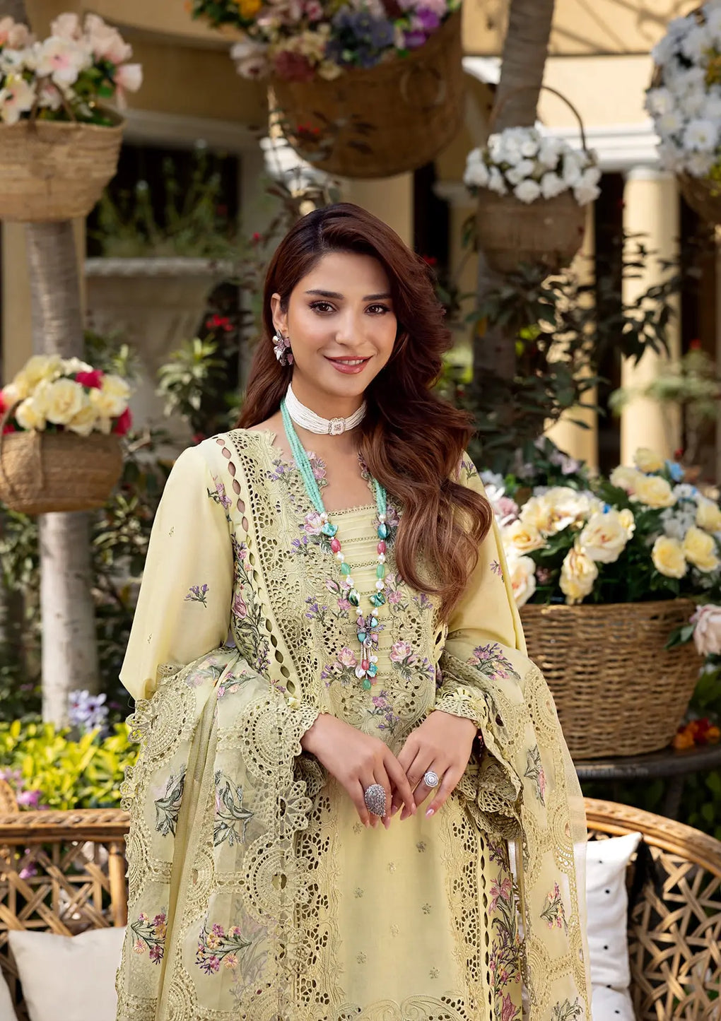 Elaf Dhanak Luxury 3 Pc New Colour Party Wear