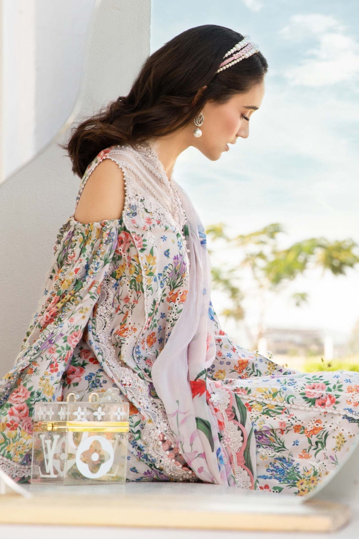 Maria B. Printed Lawn with Patches