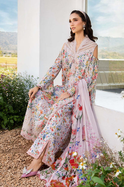 Maria B. Printed Lawn with Patches