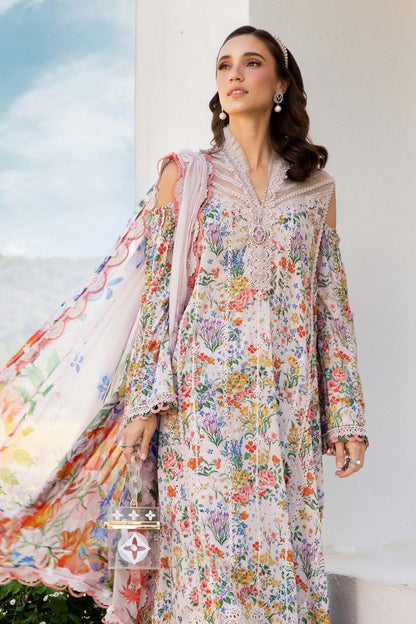Maria B. Printed Lawn with Patches