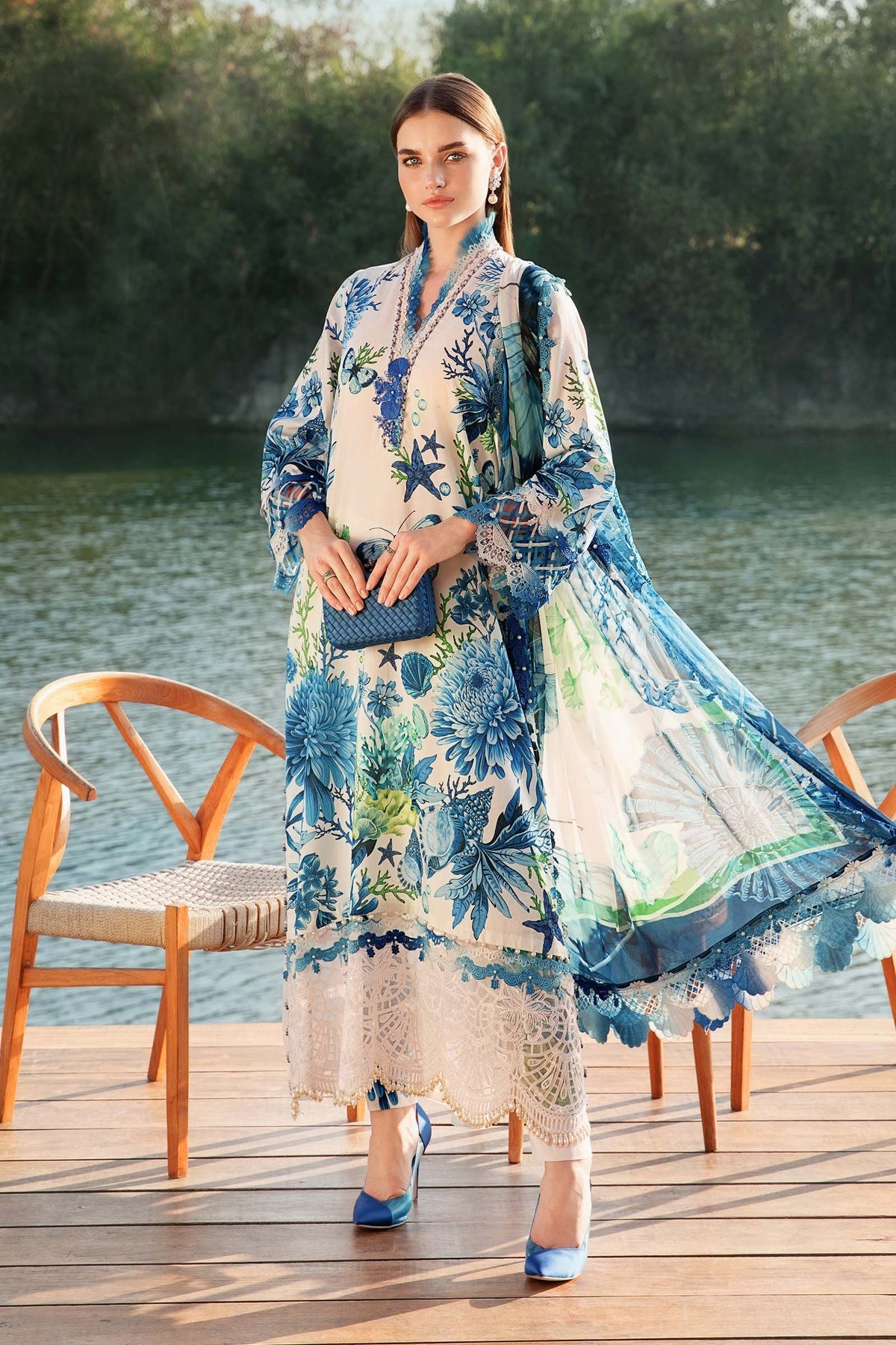 Maria B. Printed Lawn 3 Pc