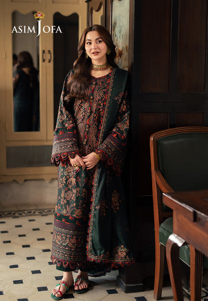 Asim Jofa Luxury Embroidered Lawn 3 Pc