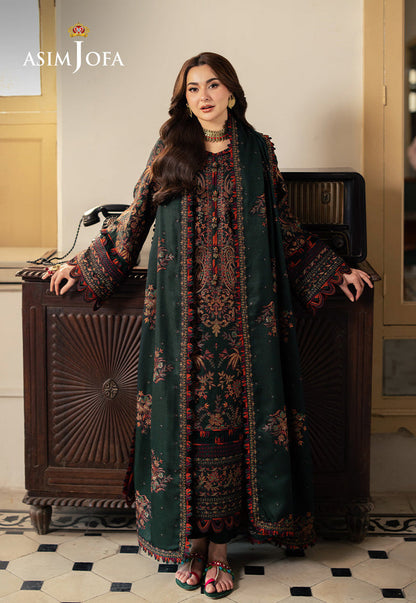 Asim Jofa Luxury Embroidered Lawn 3 Pc