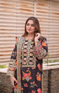 Aneelas Black Silk Embroidered - Maryam Collection