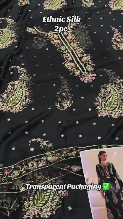 ETHNC SILK 2 PC LUXURY EMBROIDERED