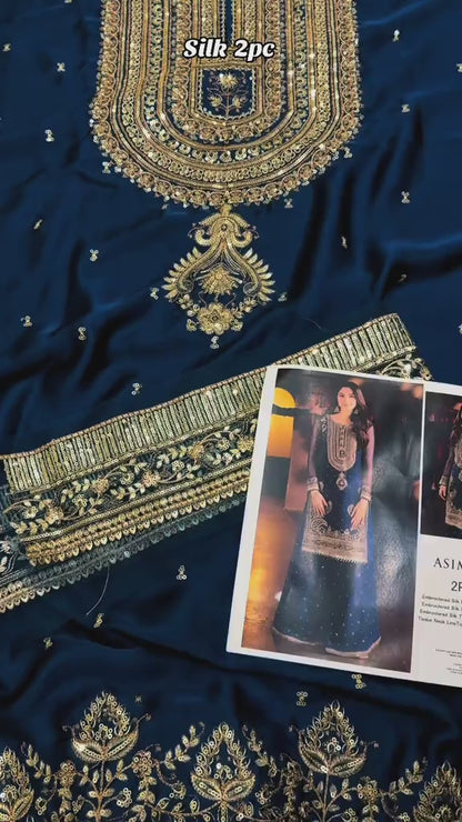 Asim jofa Luxury Silk 2pc Article Dure fishan