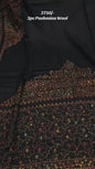 Embroidered 3pc Wool Article With Pashmina Black Wool Shawl
