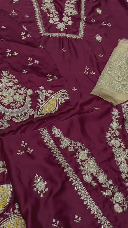 Silk Luxury Embroidered 2pc Article Morsha